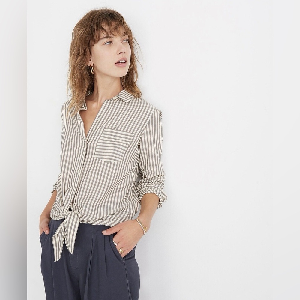 Madewell Striped Button Down Shirt Size XS